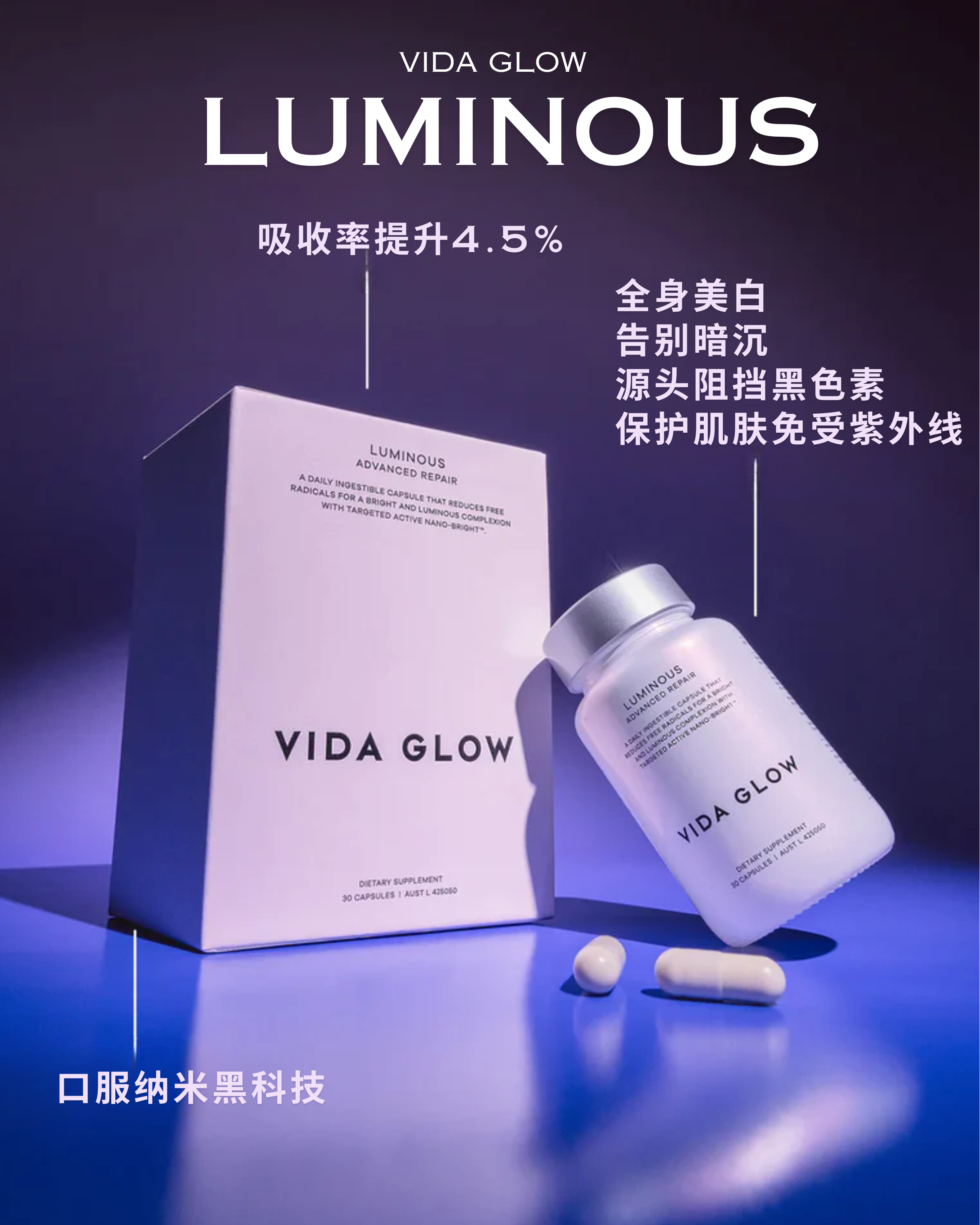 Vida Glow Luminous 纳米美白胶囊– Arrival Online
