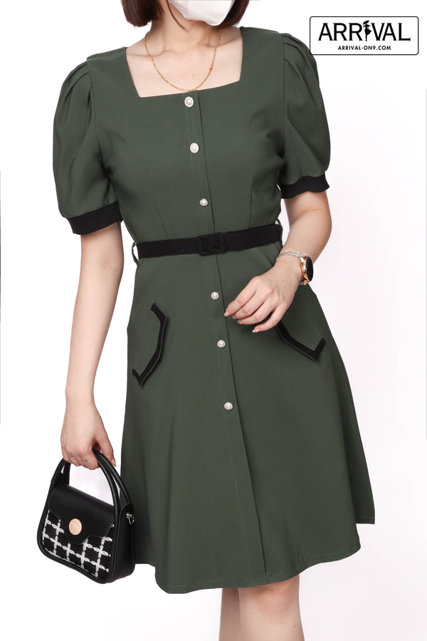 Giano Dress - GREEN - S SIZE
