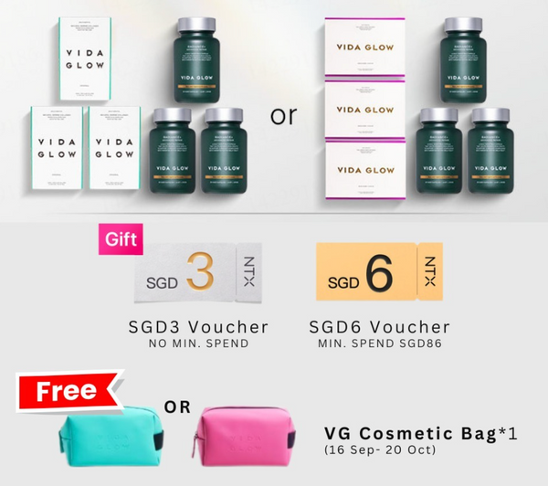 【升级套组】Vida Glow - Radiance Plus 滤镜胶囊2.0 *3罐 + 胶原蛋白*3盒