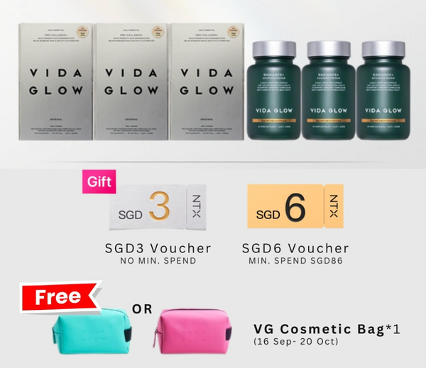 【升级套组】Vida Glow胶原蛋白精准肽 3盒+滤镜胶囊2.0 Radiance Plus*3
