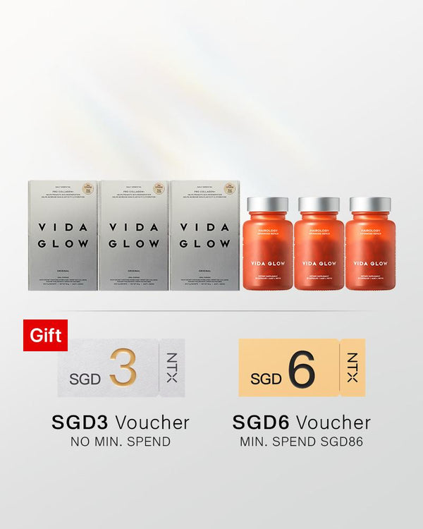 【升级套组】Vida Glow胶原蛋白精准肽3 +  Hairology 蕴发胶囊*3瓶