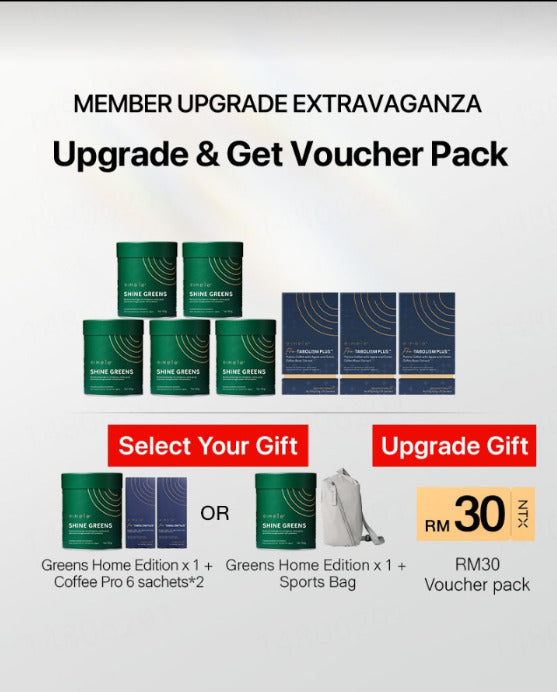 11.11 狂欢大促【升级套组】Eimele - Coffee 代谢咖啡PRO*3 + Shine Green 绿粉家庭装*5 盒 /赠 绿粉家庭装 *1罐 + 咖啡PRO*12条