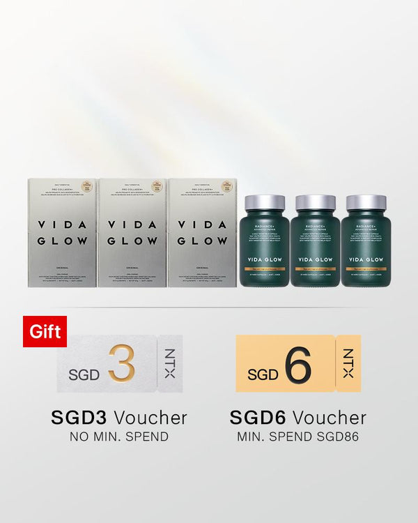 【升级套组】Vida Glow胶原蛋白精准肽 3盒+滤镜胶囊2.0 Radiance Plus*3